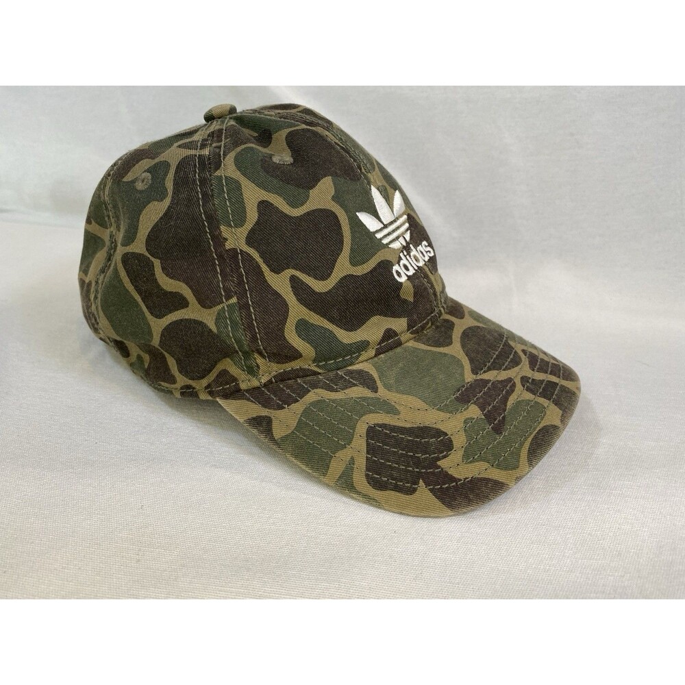 Adidas Camouflage Baseball Hat Trefoil Adjustable Embroidered Dad Cap Trucker